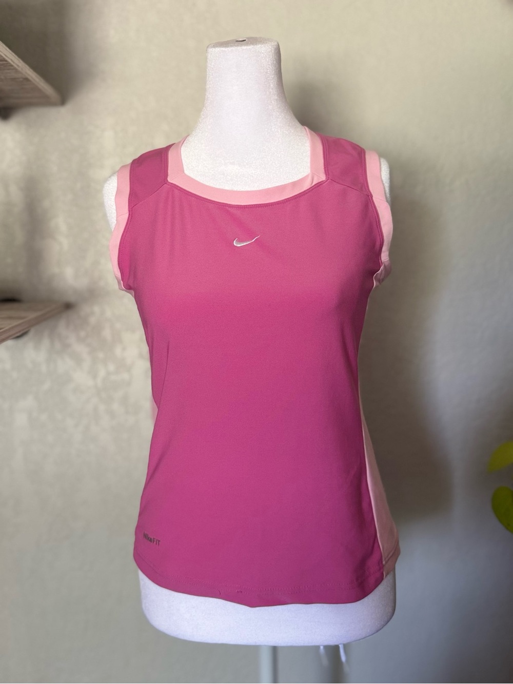 Nike Pink Two-Tone Dri-FIT Athletic Tank